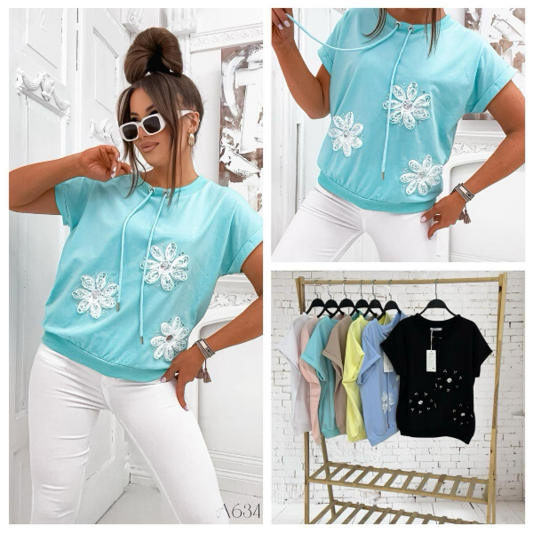 Bluzki damskie Roz Standard, Mix Kolor Paczka 10 szt